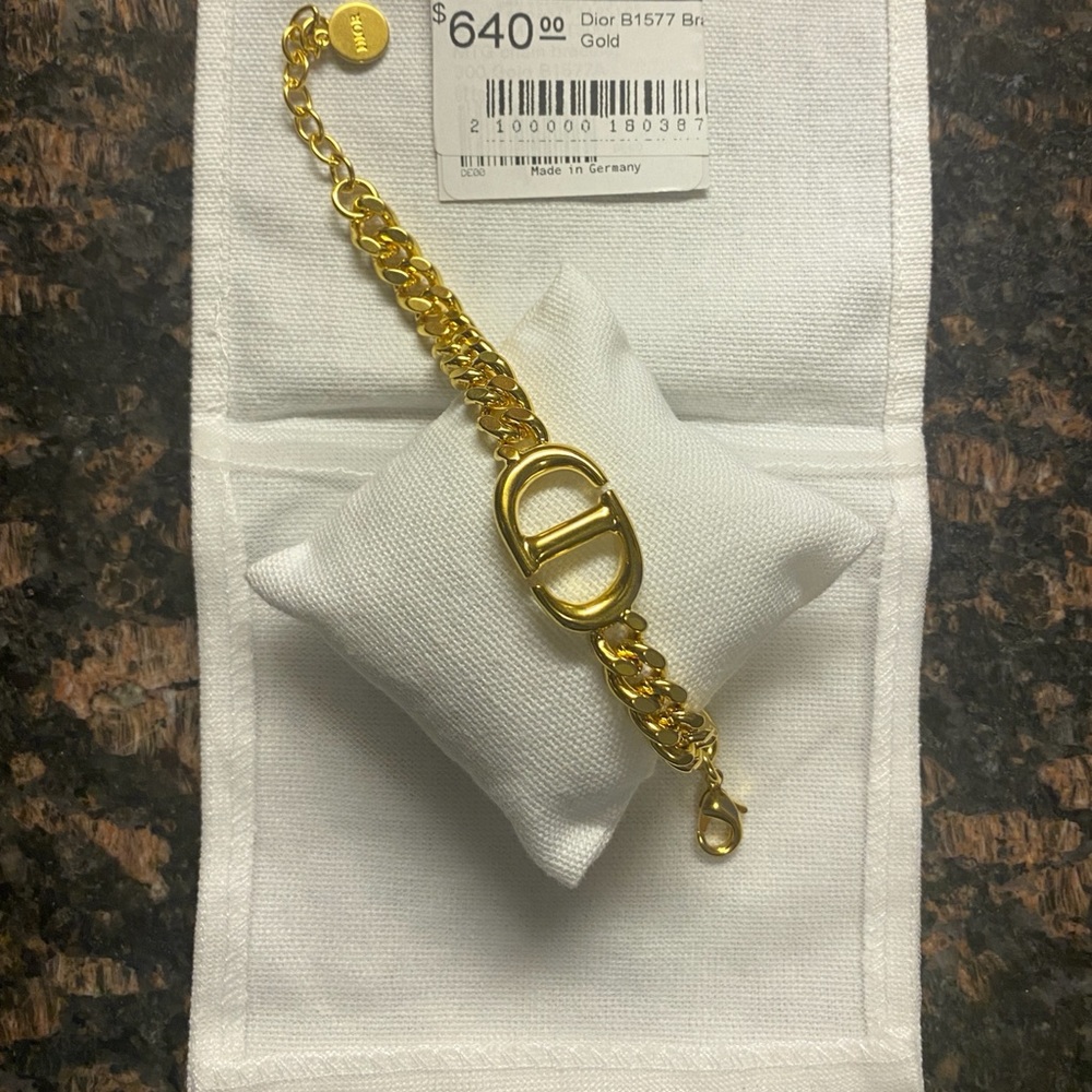 BRAND NEW WITH TAG priced at $640 Authentic gold Christian Dior Bracelet